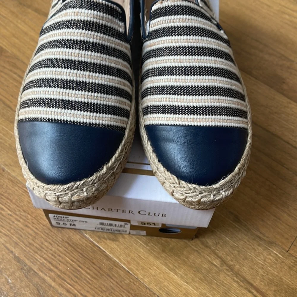 NWT CHARTER CLUB ESPADRILLES 9 1/2 | Comfortable | Soft insole | Dark Navy